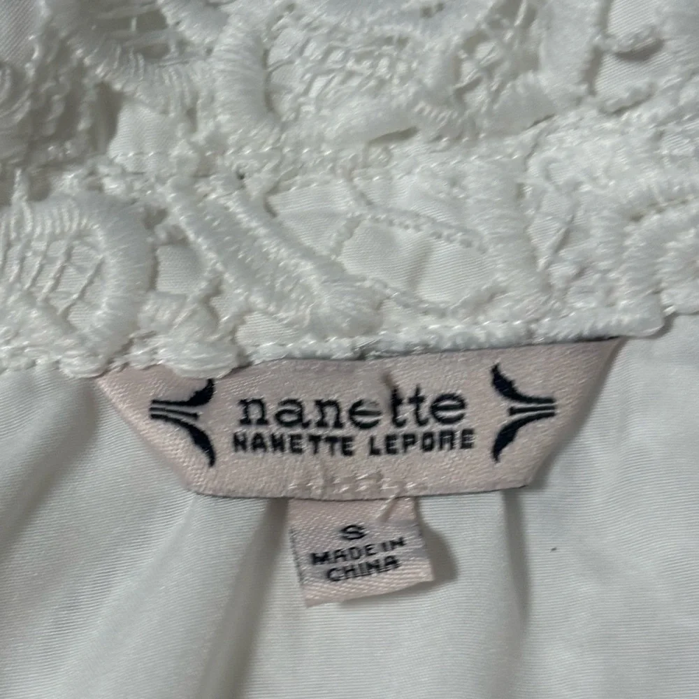 Nanette Lepore Ivory Floral Lace Vest